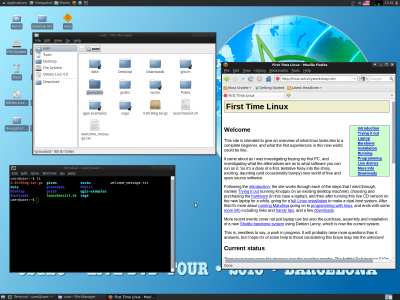 screenshot of OSGeo with a few windows open