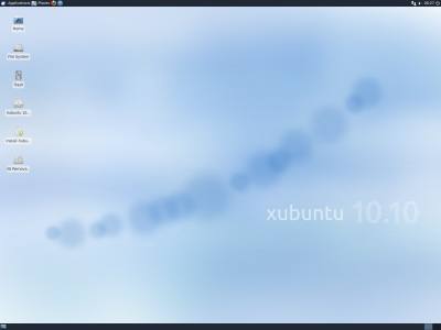 screenshot of Xubuntu 10.10